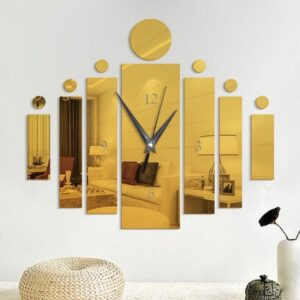 Golden Glass Acrylic Wall Clock