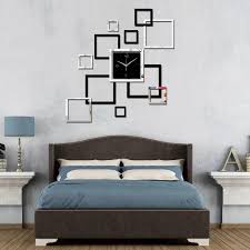 Black & White Boxes Acrylic Wall Clock