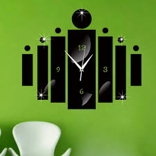 Black Glass Cutting Wall Clock