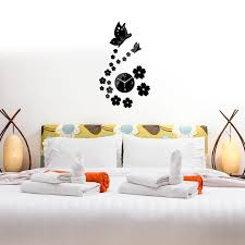 Butterfly & Flower Wall Clock